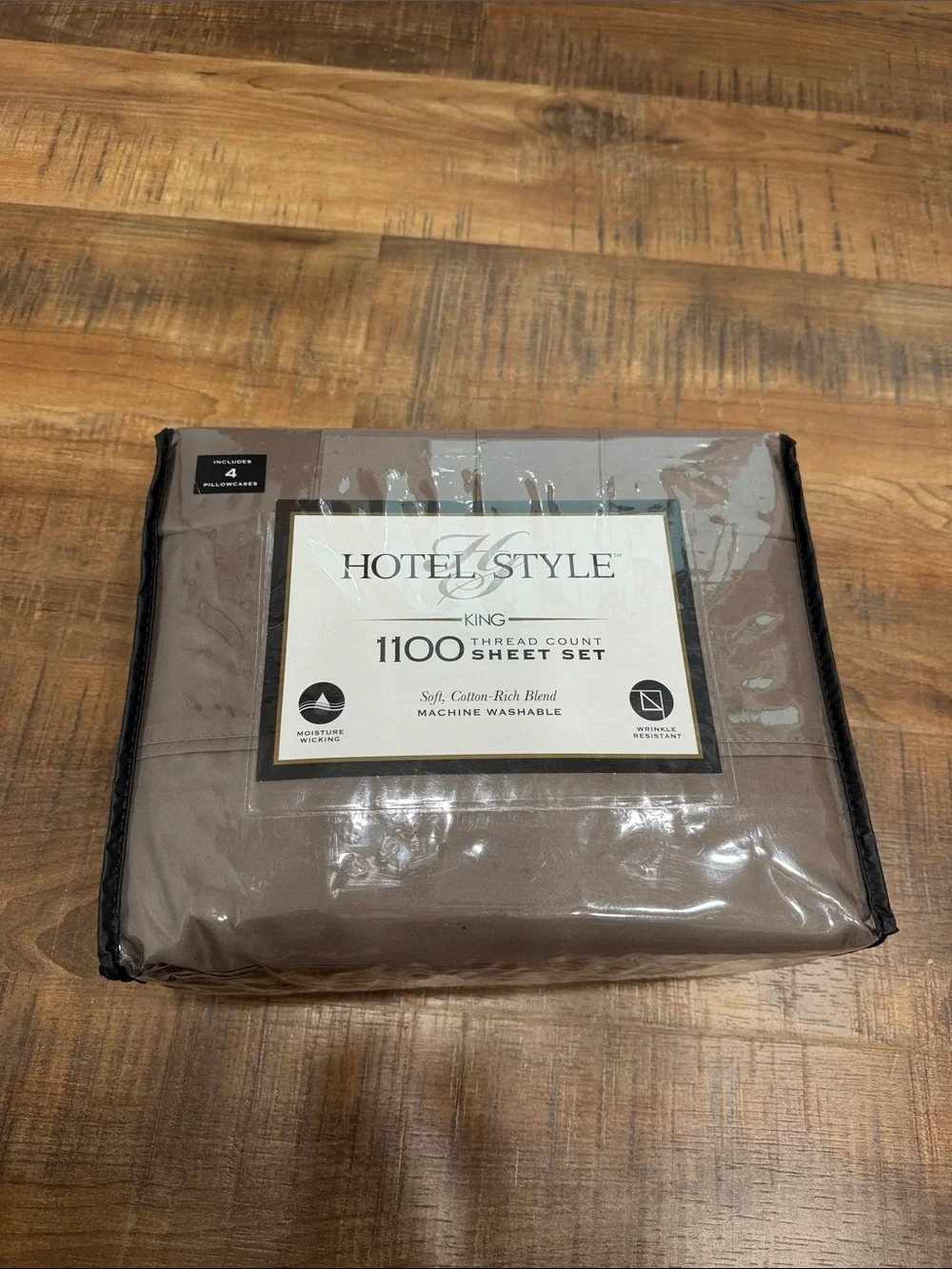 Hotel Style 1100 Thread Count King Sheet Set - Taupe